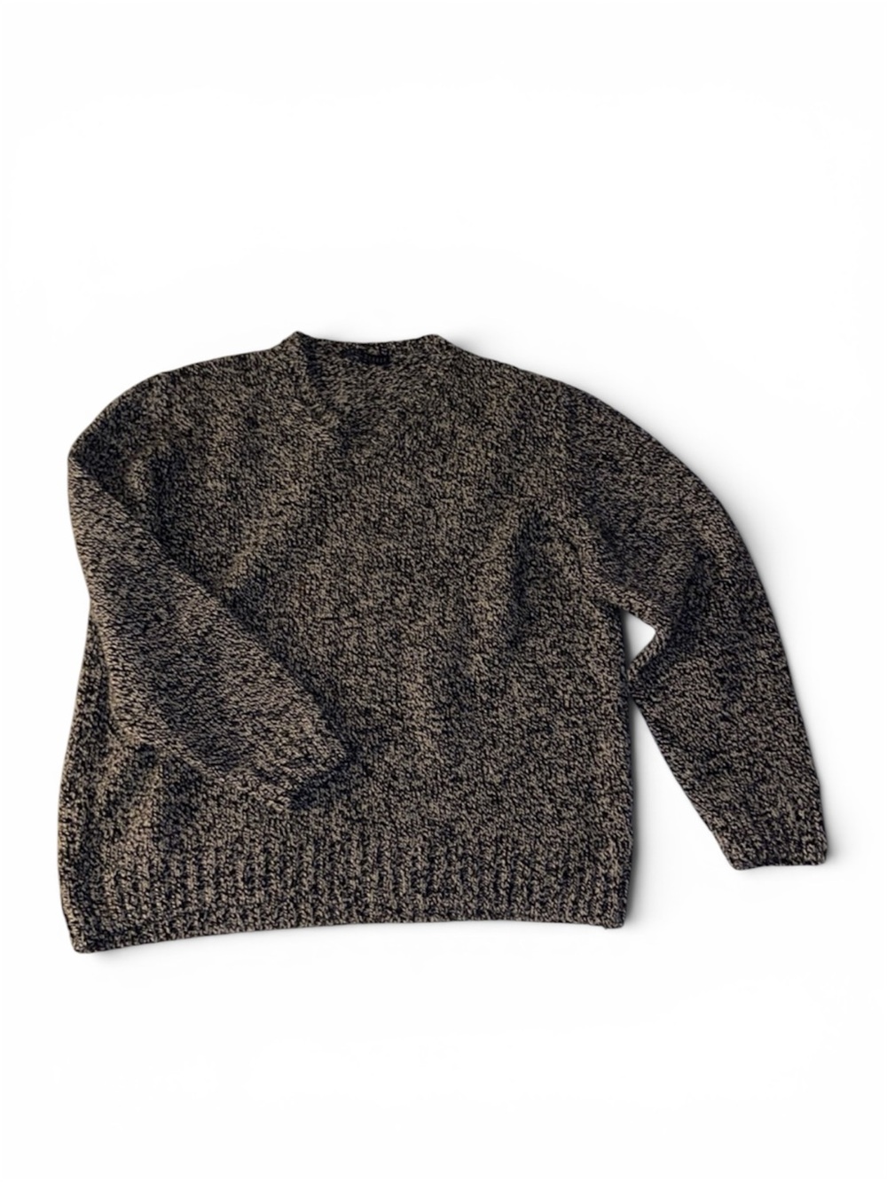 Scott Barber Men’s V-Neck Medium Gray And Black Sweater